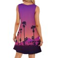 thumbnail image 4 of Mujeres verano casual sin mangas cuello redondo gradiente impreso bolsillo manga vestidos vestido suelto OAVQHLG3B Store  lin121212, 4 of 5