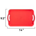 thumbnail image 3 of Brybelly KCAF-403 Textured Cafeteria Tray with Handles, Red - Small, 3 of 3