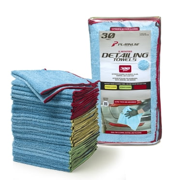Platinum Series Car Wash XL Multi-Purpose Microfiber Towels, 30 Count