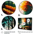 thumbnail image 3 of Designart "Colorful Path Through The Forest I" Landscape Forest Canvas Print, 3 of 5