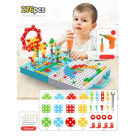 

Toyella Children S Screwdriver Toy Electric Drill Hands-On Assembly And Disassembly Toolbox Baby Puzzle 276 piece building block suitc