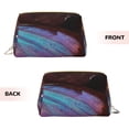 thumbnail image 3 of Easygdp Wings Of A Butterfly Leather Makeup Bag Zipper Pouch Travel Cosmetic Organizer for Women and Girls, Make up Bag with Zipper, 3 of 8