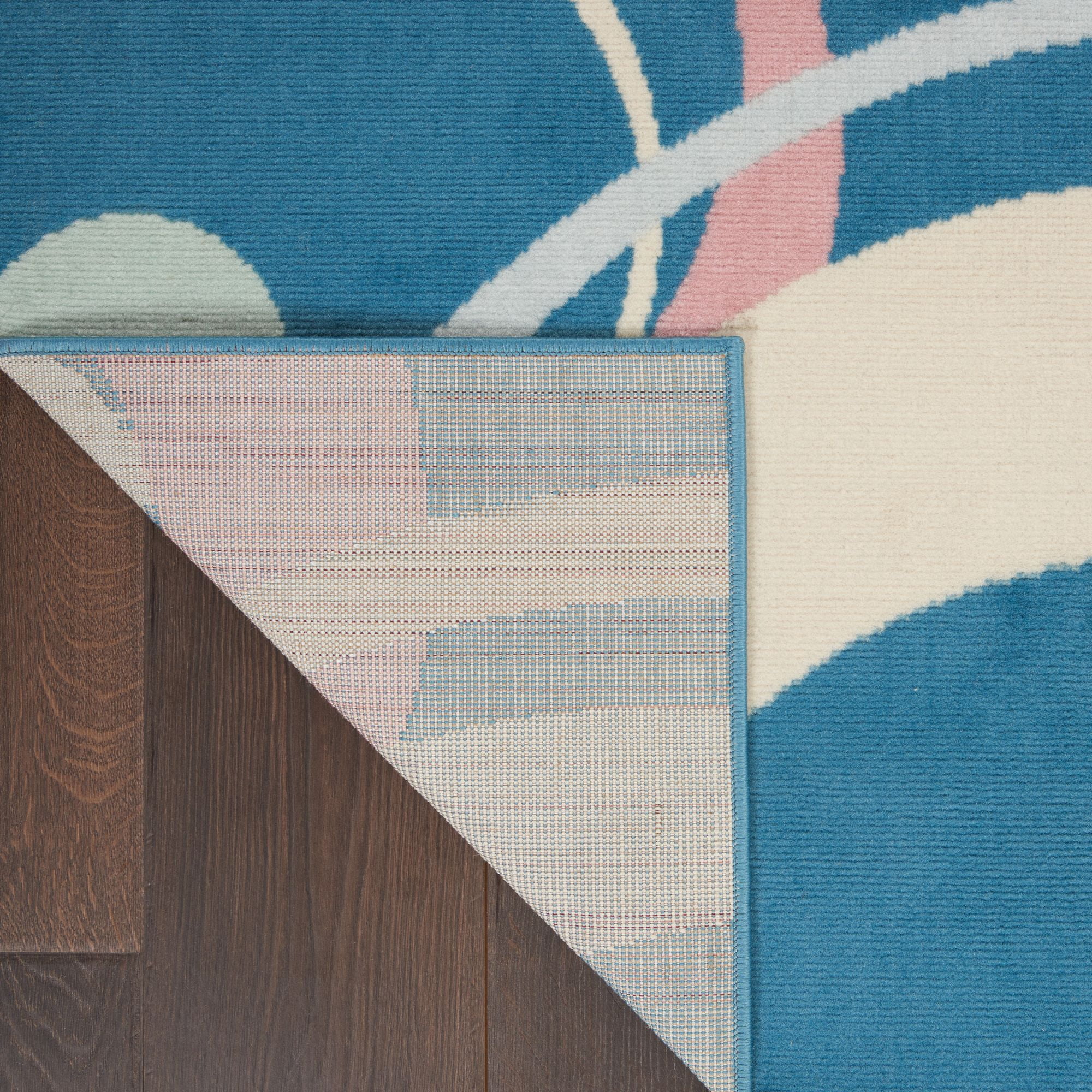 Nourison Grafix 3'9"X5'9" (4' x 6') Blue Multi Colored Area Rug Retro Contemporary Geometric by Nourison