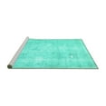 thumbnail image 2 of Ahgly Company Machine Washable Indoor Rectangle Persian Turquoise Blue Traditional Area Rugs, 8' x 12', 2 of 4