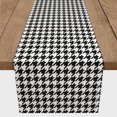 thumbnail image 3 of Creative Products Black and White Houndstooth 16x90 Poly Twill Table Runner, 3 of 3