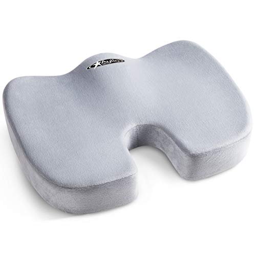 Aylio Coccyx Orthopedic Comfort Foam Seat Cushion for Lower Back, Tailbone and Sciatica Pain Relief