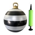 thumbnail image 1 of SunyaMood - Bola de Papá Noel de 60 cm, bola decorativa navideña grande, juguete inflable versátil, resistente al agua, para porche y patio, 1 of 7