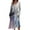 Purple Pink, variant on Women's Autumn Winter Casual Fashion V-Neck Long-sleeved Gradient (Floral) Print Long Dress, Blue, Size L
