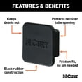 thumbnail image 2 of CURT 22278 Rubber Trailer Hitch Cover, Fits 2-1/2-Inch Receiver, 2 of 4