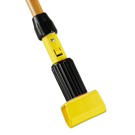 Rubbermaid Commercial Gripper Hardwood Mop Handle, 1.13" dia x 60", Natural/Yellow