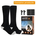 thumbnail image 7 of Biyreder Rechargeable Heated Socks with 5V 5000mAh Power Bank Electric Thermal Sock for Winter Riding Skiing Motorcycling Fishing Hiking, 7 of 7