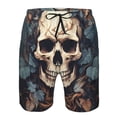 thumbnail image 3 of Fotbe Vintage Leaf Flower Skull Trajes de Baño Estampados para Hombre, Shorts de Verano de Secado Rápido, Ropa de Playa, Bañadores-3X-Large, 3 of 6