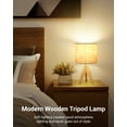 thumbnail image 2 of DEWENWILS Bedside Table Lamp, Tripod Table Lamp with Linen Fabric Shade, Small Nightstand Lamp for Nursery, Bedroom, Kids Room, Side Table, Reading Desk -14.2 inches, 2 Pack, 2 of 8