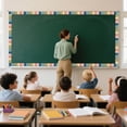 thumbnail image 4 of Boho Bulletin Board Borders & Close-Match Substitutes - Classroom Colorful Scalloped Die-Cut Trim, Adhesive Decor for School Blackboard/Chalkboard, 91.8 Ft, 4 of 4
