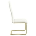 thumbnail image 6 of White &amp; Gold Dining Chairs (Set of 4) - 17" Wide, Modern Breuer Style, White Fabric, Metal Legs, Ideal for Dining Room. Elegant &amp; Comfortable., 6 of 15