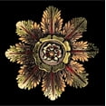 thumbnail image 2 of Antonini, Da Carlo 26x26 Gold Ornate Wood Framed with Double Matting Museum Art Print Titled - Rosette on Black II, 2 of 4