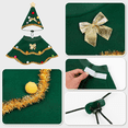 thumbnail image 5 of Green Christmas Tree Pet Costume Set with Hat and Cape, 5 of 6