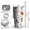 thumbnail image 6 of 30oz Halloween Colorful Halloween Elements Tumblers Stainless Steel Tumbler with Lid and Straw,Vacuum Insulated Double Wall Travel Tumbler Cups Mug with Cleaning Brush for Coffee,Tea, 6 of 7
