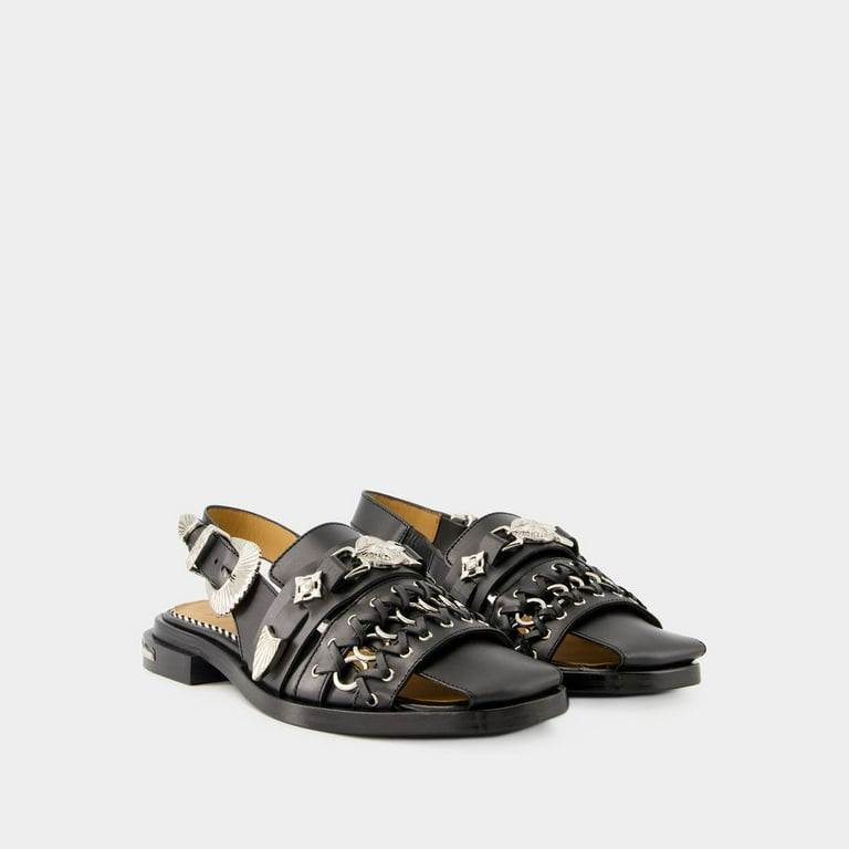 【関税込み】Aj928 Sandals - Toga Pulla - Leather - Black Toga Pulla Sandals - Leather - Black Black (Women's