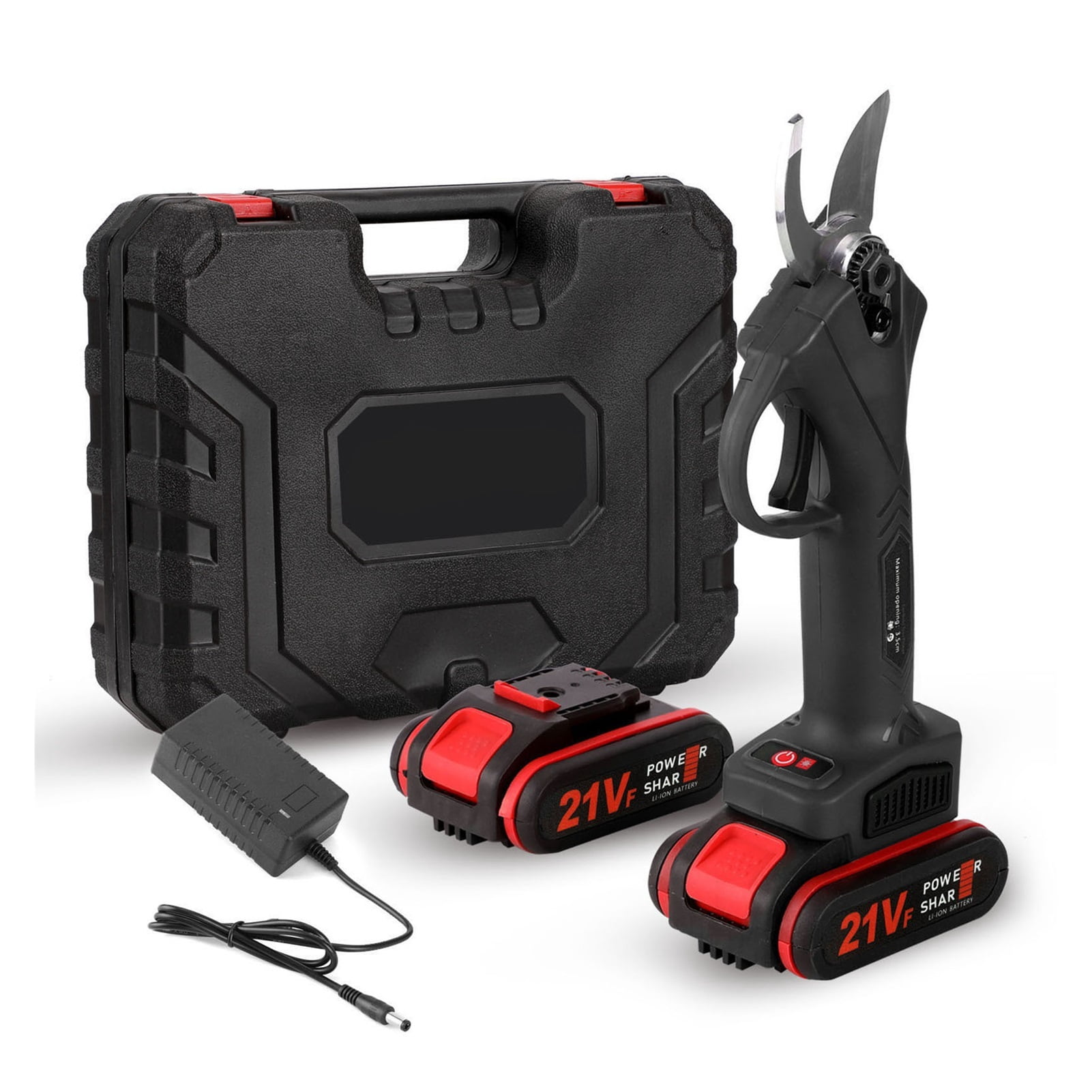 21V Cordless Electric Pruning Shears Pruning Garden Scissors Bonsai Tree Pruning Branches Battery Cutter Landscaping Garden Tool ,Less Effort