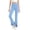 Blue, variant on Girls' Flare Leggings Kids Crossover High Waisted Pleated Stretchy Split Hem Bell Bottom Pants Bootcut Yoga Pants