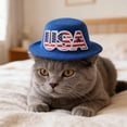 thumbnail image 4 of 4th of July Decorations Pet Bowknot Hat,Patriotic Pet Apparel Hat Headband Decor For Small Medium Dogs Cats Party,Photo Shooting,Holiday Gathering,5.12x4.33x1.26 Inch, 4 of 6