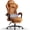 Brown, variant on HLDIRECT Ergonomic Fabric Gaming Chair with Footrest and Massage Lumbar Support, Gamer Chair with 330lb Capacity, Video Game Chair for Adults, Black