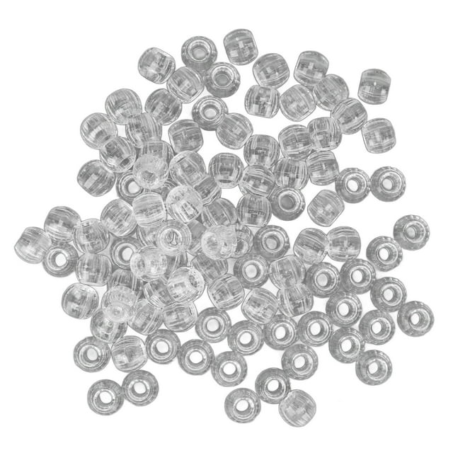 Hair Jewelry Beads, Large Hole Hair Braiding Beads Pure Color For Role Play Transparent