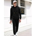 thumbnail image 2 of COOFANDY Men's Tracksuit 2 Piece Hoodie Sweatsuit Sets Casual Athletic Jogging Suits Waffle Plaid Jacquard Outfits, 2 of 10
