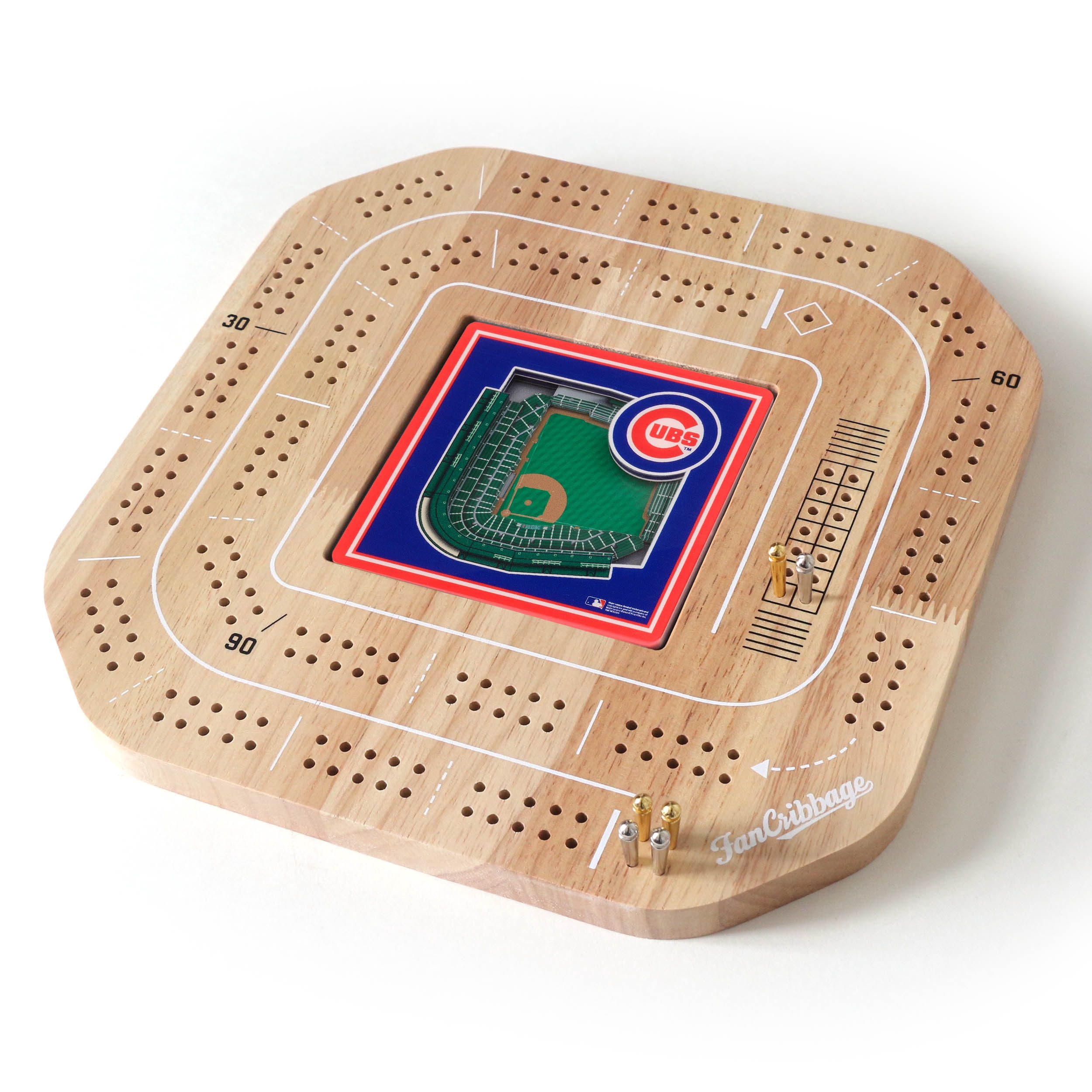 YouTheFan MLB Chicago Cubs Stadiumview Cribbage