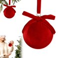 thumbnail image 2 of Velvet Christmas Ball Ornaments, 3.15-Inch Shatterproof Flocked Tree Decorations for Traditional Christmas, Wreath, Garland, Mantel, Farmhouse and Holiday Decor, 2 of 4