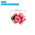 thumbnail image 2 of Uxcell Mini Satin Ribbon Roses Small Rosettes Fabric Flowers with Green Leaves Rose Red 30 Pcs, 2 of 6