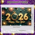 thumbnail image 2 of Golden Theme New Year 2026 Banner Vintage Clock Happy New Year Display Fireworks Design Starry Pattern 2026 Celebration Backdrop for New Year Party 2026 Celebration Indoor Decoration, 2 of 9