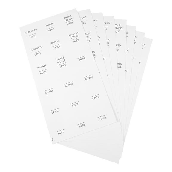 HOMEMAXS 8 Sheets Round Sticker Flavored Label 3.80X3.80X0.10CM White