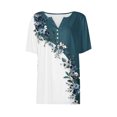 thumbnail image 6 of Babysbule Floral Print Short Sleeve O-Neck T-Shirts & Blouse (Women's), 6 of 7