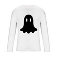 thumbnail image 6 of UVEASISHA Mens Long Sleeve Halloween Shirt Big and Tall Casual Ghost Print Graphic Tees Slim Fit Stretch Workout Shirts Holiday Funny Gifts White M, 6 of 6