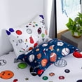 thumbnail image 4 of Wajade Sports Comforter Set Bed in A Bag 7 Piece Bedding Set -3D Soccer Ball Bedding Set for Kids Boys (1 Comforter, 1 Flat Sheet, 1 Fitted Sheet, 2 Pillowcase and 2 Pillow Sham, Twin Size), 4 of 6