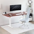 thumbnail image 6 of VIVO Electric 71” x 30” Stand Up Desk Workstation, Dark Walnut Top, White Frame, 6 of 8