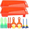 thumbnail image 1 of 2 Ensembles Rouleau Éponge pour Enfants Outils de Peinture Éponge avec Plateau, 1 of 8