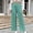 #195-Green, variant on Hivin Flared Pants for Women, Checkerboard Print, Comfortable Fit, for Casual and Daily Wear