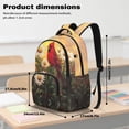 thumbnail image 7 of DISNIMO Cardinal Daisy Print 17 Inch Kids School Backpack for Teen Girls Lightweight Bookbag with Padded Straps for Primary Middle Students, Back to School Supplies, 7 of 7