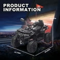 thumbnail image 2 of 24V Ride on ATV for Big Kids, All Off-Road Electric Ride On Toys with Remote Control, Decorative Flags, Multi-Color Lights, Music, USB Port, Bluetooth, 3-7-4.4mph, Black, 2 of 7