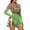 Christmas Elf Stripe Print, variant on Women's Golf Dresses with Built-in Shorts Halloween Damask Ghost Long Sleeve Golf Dresses 1/4 Quarter Zip Up 2 Piece Athletic Outfit Moisture Wicking