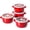 Red 4-Pack, variant on LE TAUCI Red Ceramic Soup Bowls with Lids and Handles, 28 oz French Onion Soup Bowls Set of 2, Microwave Safe Bowls for Cereal, Chili, Stew and Leftovers