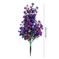 thumbnail image 3 of Doghiosgha Artificial Flower Stake Faux Floral Garden Stake for Home Front Porch Patio Wedding Decor, 19.7 Inch, Purple, 3 of 6
