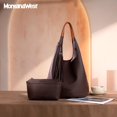 thumbnail image 3 of Set de bandolera Montana West Slouchy Hobo Bag para mujer, 3 of 8