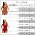 thumbnail image 2 of WGR Thong Bikini Swimsuit for Women Women Swimwear Solid Color Front Cross Drawstring One-Piece Swimsuit, 2 of 4