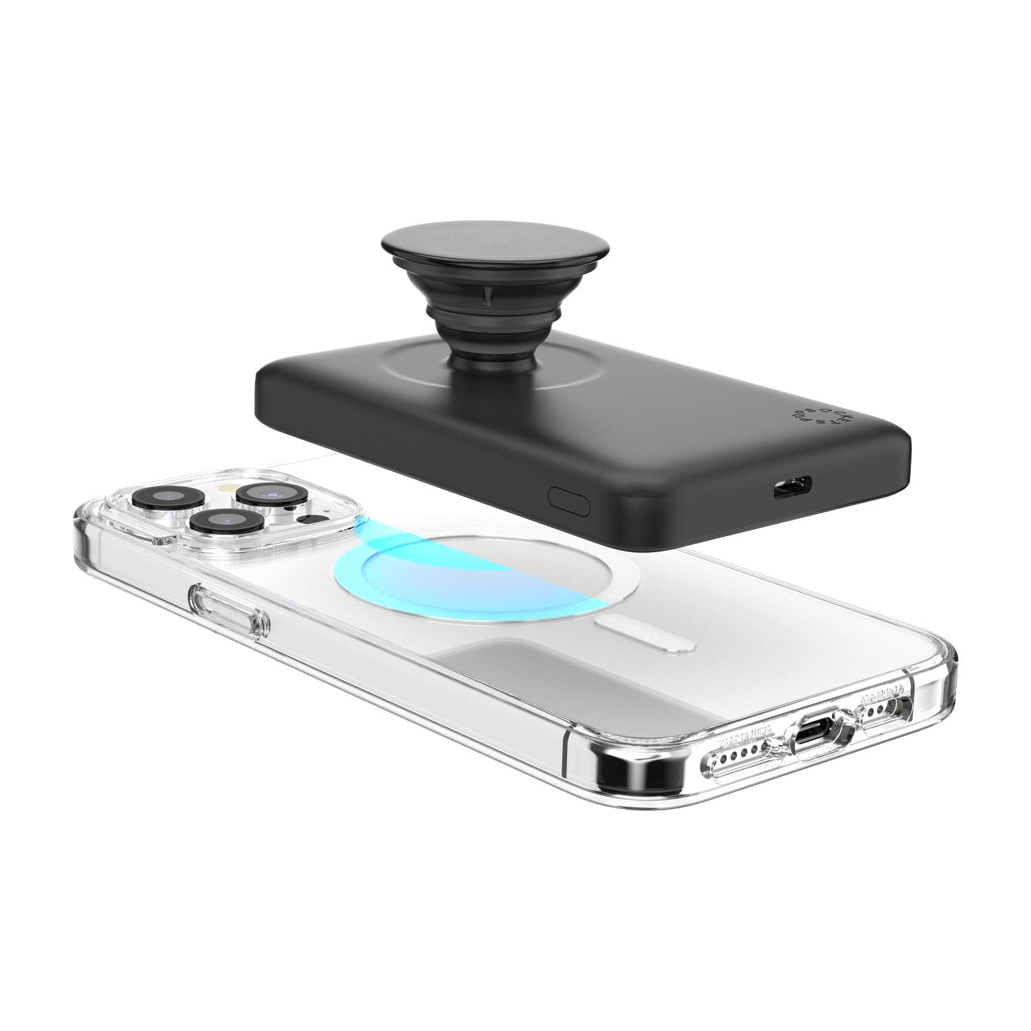 PopSockets Chargeur MagSafe Power Pack 5000 mAh Noir