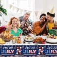 thumbnail image 6 of JoyMoreHome 4th of July Tablecloth Decorations,Disposable Patriotic Plastic Table Cover, Red White and Blue Decorations with Star Stripe Sign for Patriotic Independence Veterans Memorial Day, 6 of 6