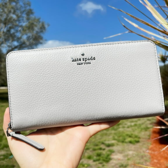 Kate Spade New York Jackson Large Continental wallet Leather Nimbus Grey